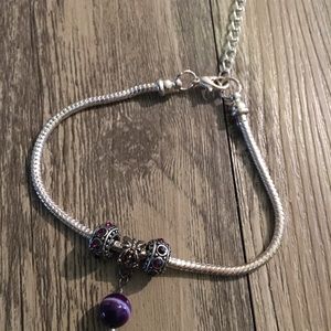 Pandora Style Bracelet - with Austrian Crystals